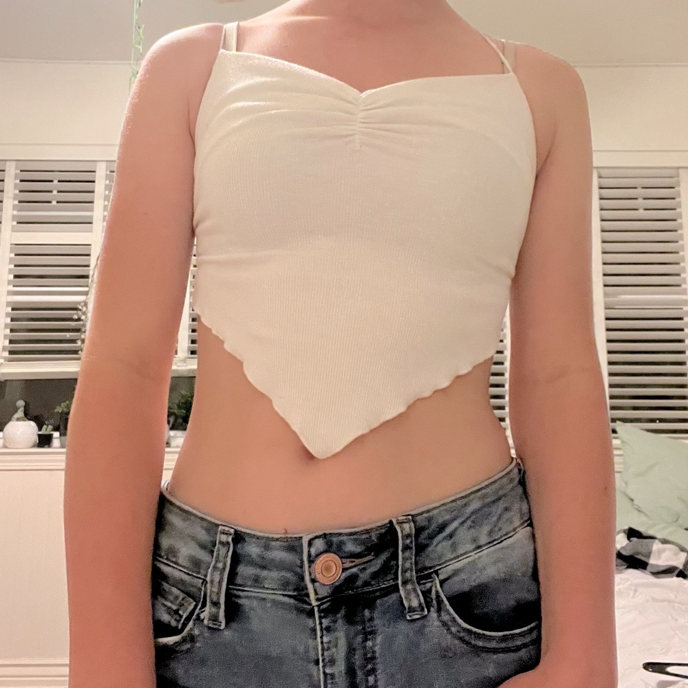 Cute white crop